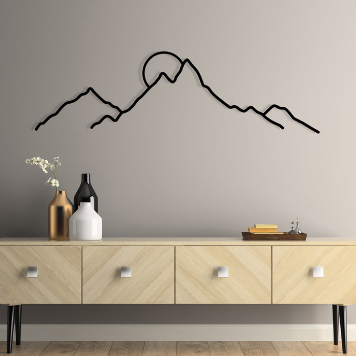 Wallity Ayers Escultura de Pared de Metal Negra